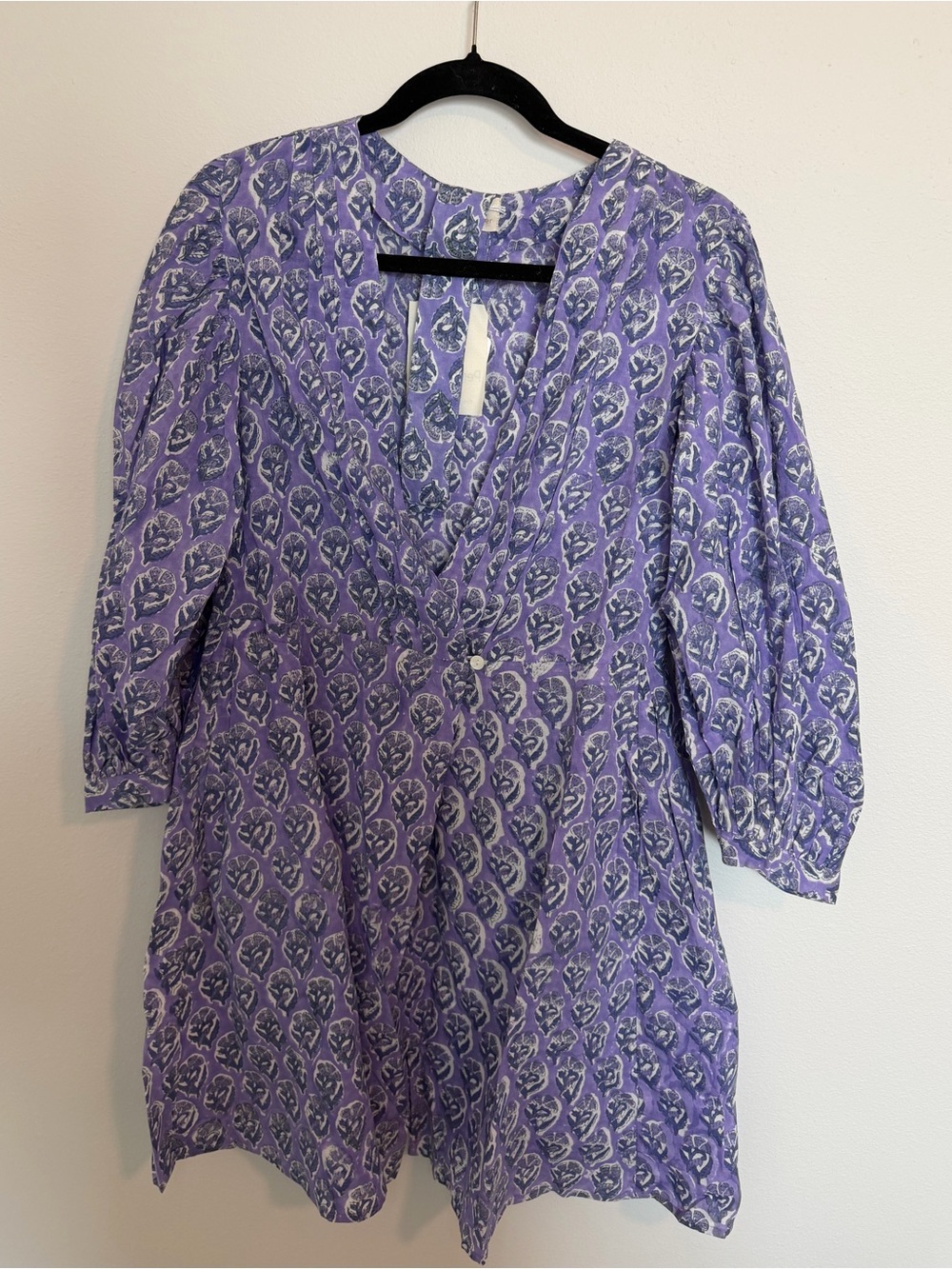 Perry Walker Collective Dress Purple Floral-Print 3 Large
